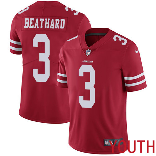 San Francisco 49ers Limited Red Youth C. J. Beathard Home NFL Jersey #3 Vapor Untouchable->youth nfl jersey->Youth Jersey